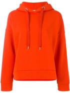 Closed Printed Hood Sweatshirt - Orange