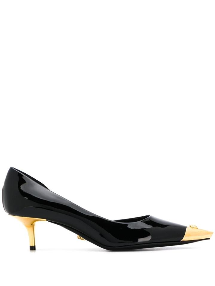 Versace Cap Toe Pumps - Black