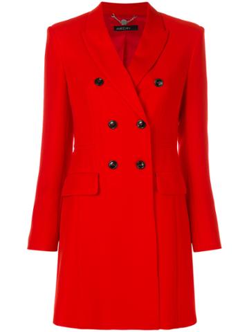 Marc Cain Slim Double-breasted Coat - Red
