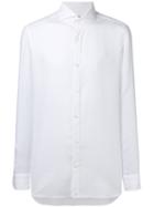 Borrelli Plain Shirt, Men's, Size: 39, White, Linen/flax