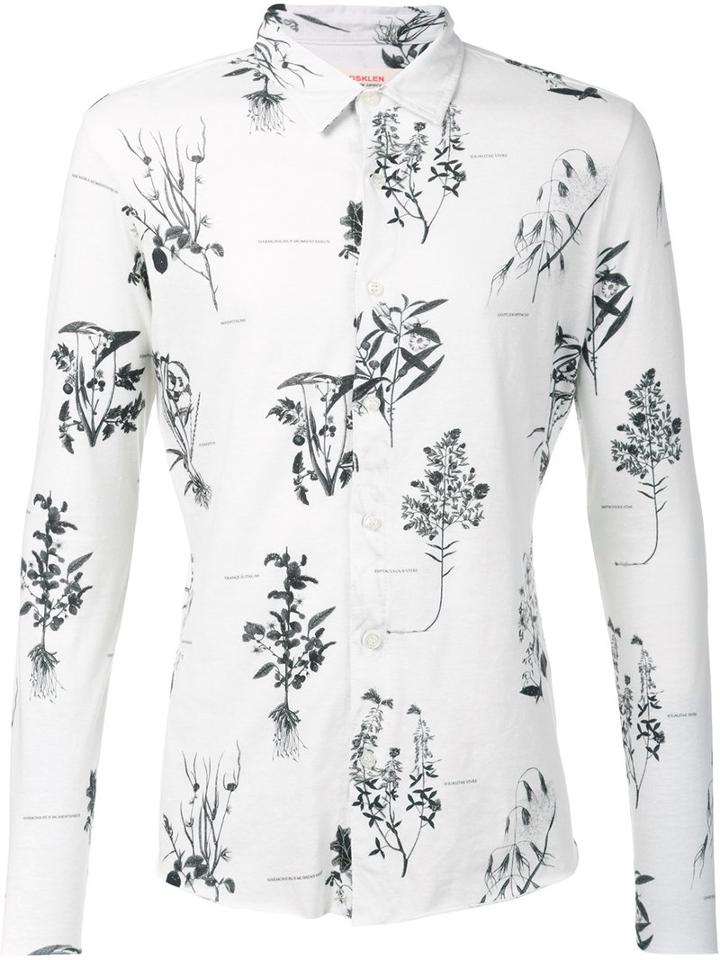 Osklen - Herb Print Shirt - Men - Cotton/polyester - M, White, Cotton/polyester