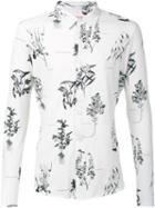 Osklen - Herb Print Shirt - Men - Cotton/polyester - M, White, Cotton/polyester