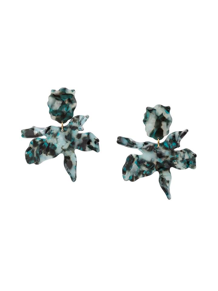 Lele Sadoughi Oversized Abstract Flower Earrings - Blue