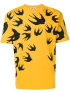 Mcq Alexander Mcqueen Swallow Print T-shirt - Yellow