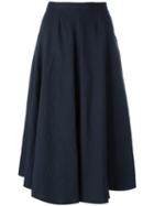Forte Forte Midi Full Skirt, Women's, Size: I, Blue, Cotton/linen/flax