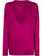 Tom Ford Deep V-neck Jumper - Pink