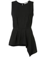 Halston Heritage - Tie Knot Tank Top - Women - Polyester - 2, Black, Polyester