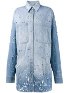 Faith Connexion Embellished Denim Shirt - Blue