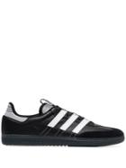 Adidas Black And White Samba Leather And Suede Low-top Sneakers