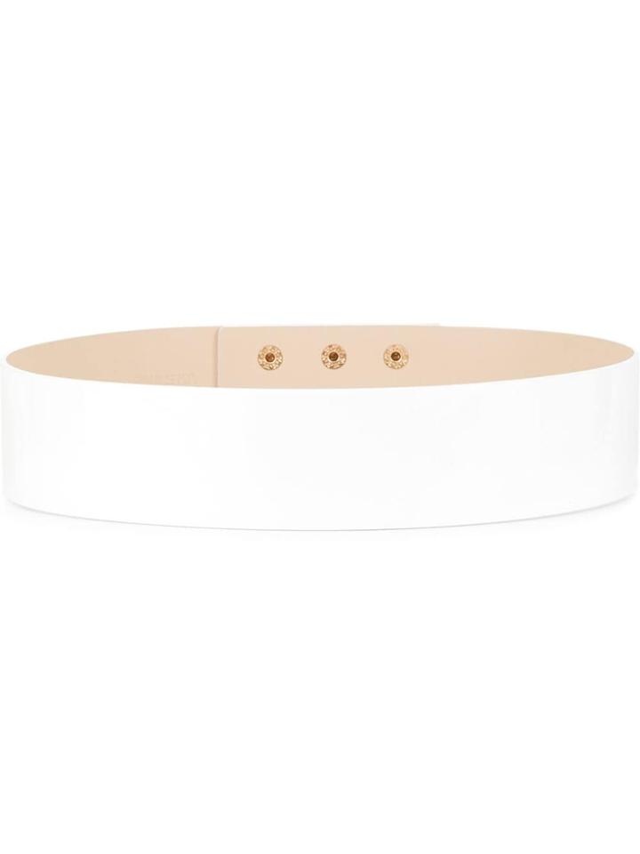 Paule Ka Wide Waist Belt - White