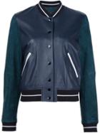 Rag & Bone 'alix' Bomber Jacket, Women's, Size: Medium, Blue, Leather