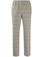 Peserico Checked Print Cropped Trousers - Neutrals