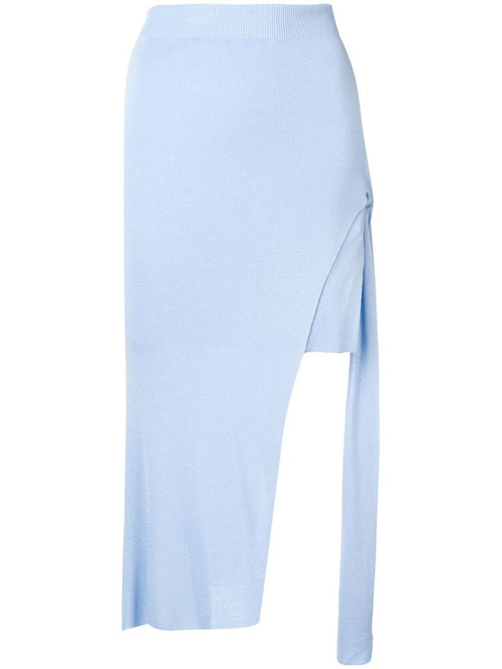 Jacquemus Light Blue Draped Skirt