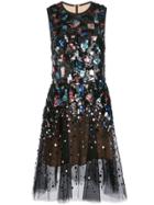 Elie Saab Sequin Embellished Flared Dress - Multicolour