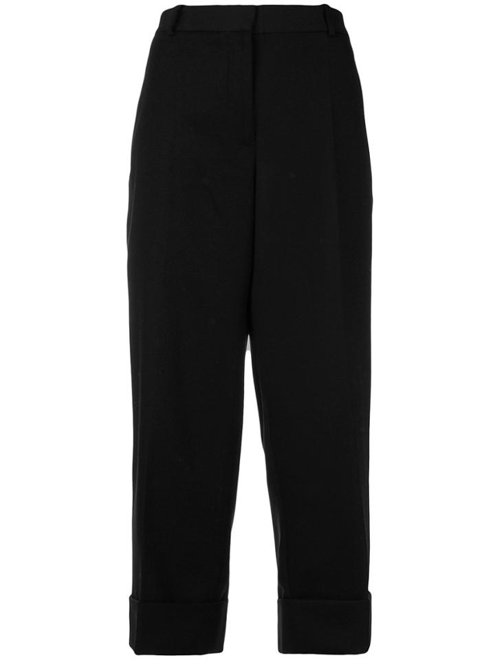 Thom Browne Turn-up Hem Cropped Trousers - Black