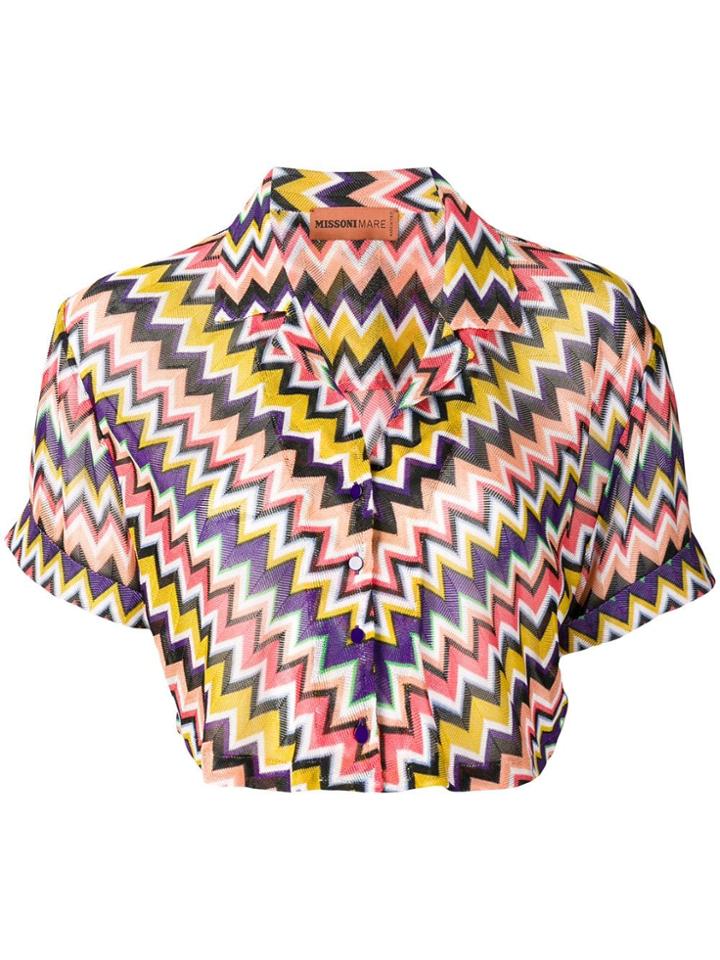 Missoni Mare Zig-zag Cropped Shirt - Pink