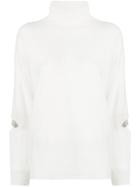 Fabiana Filippi Cut Out Detail Knitted Sweater - White