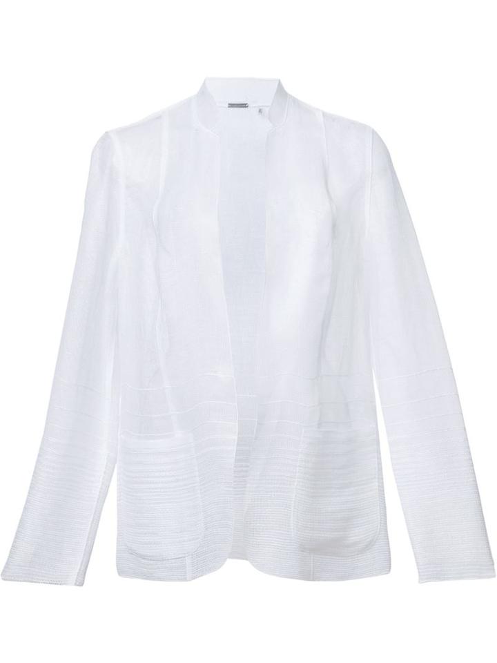 Elie Tahari Sheer Open Front Jacket