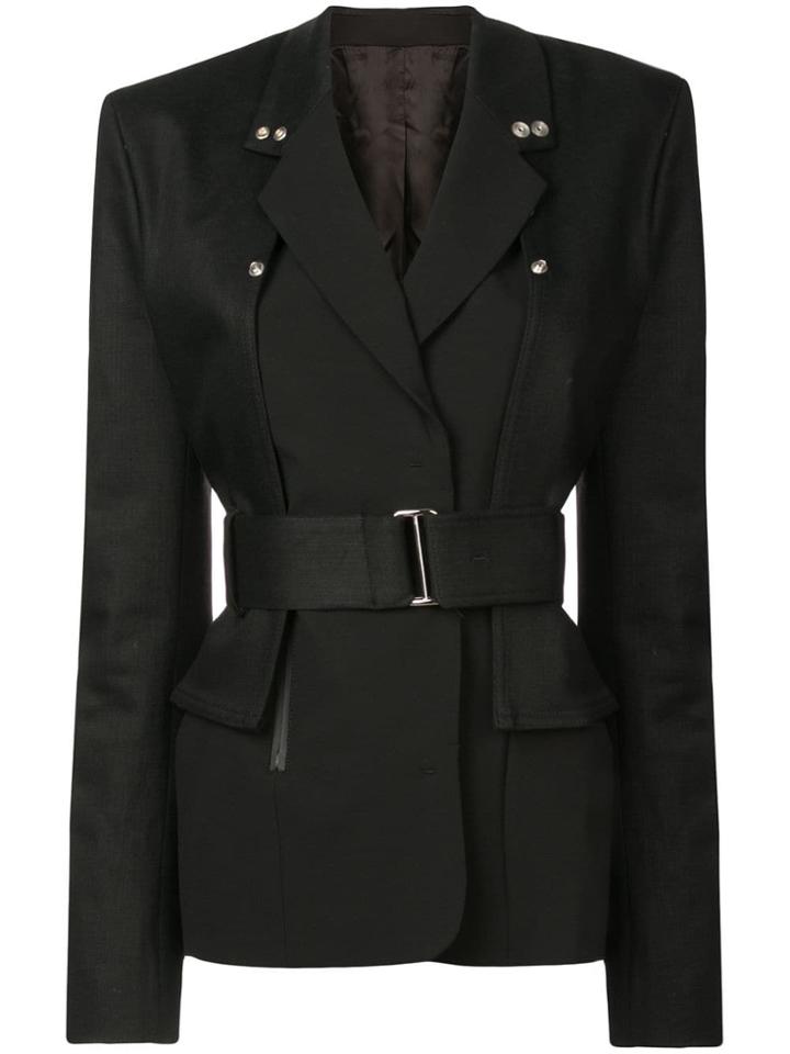 Alyx Stud Embellished Belted Blazer - Black
