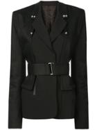 Alyx Stud Embellished Belted Blazer - Black