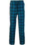Pleasures Checked Track Trousers - Blue
