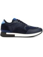 Givenchy Panelled Sneakers, Men's, Size: 43, Blue, Leather/polyester/leather