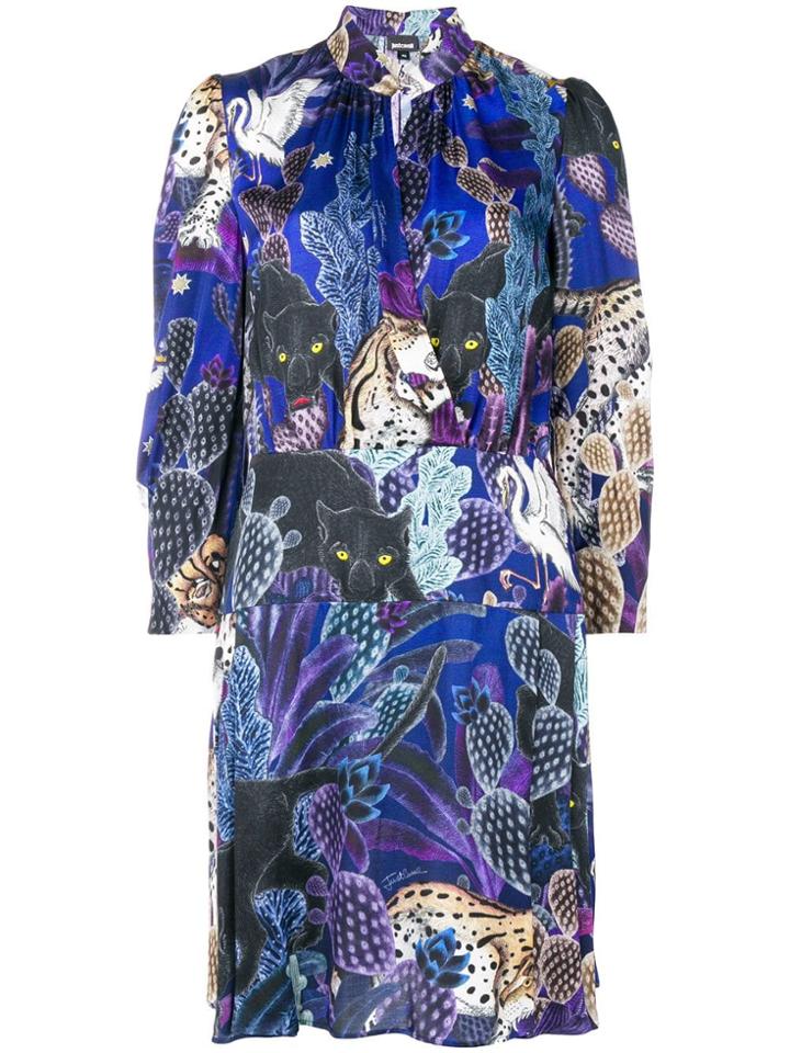 Just Cavalli Colllage-print Dress - Blue