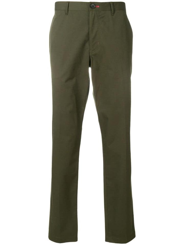 Ps Paul Smith Tapered Stretch Chinos - Green