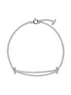 Tiffany & Co 18kt White Gold Tiffany T Smile Diamond Bracelet -