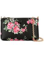 Dolce & Gabbana Mini Rose Print Shoulder Bag, Women's, Pink/purple, Leather