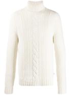 Michael Kors Cable Knit Turtleneck Jumper - White