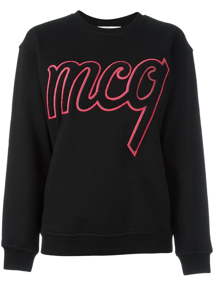 Mcq Alexander Mcqueen Logo Patch Sweatshirt, Women's, Size: Small, Black, Cotton