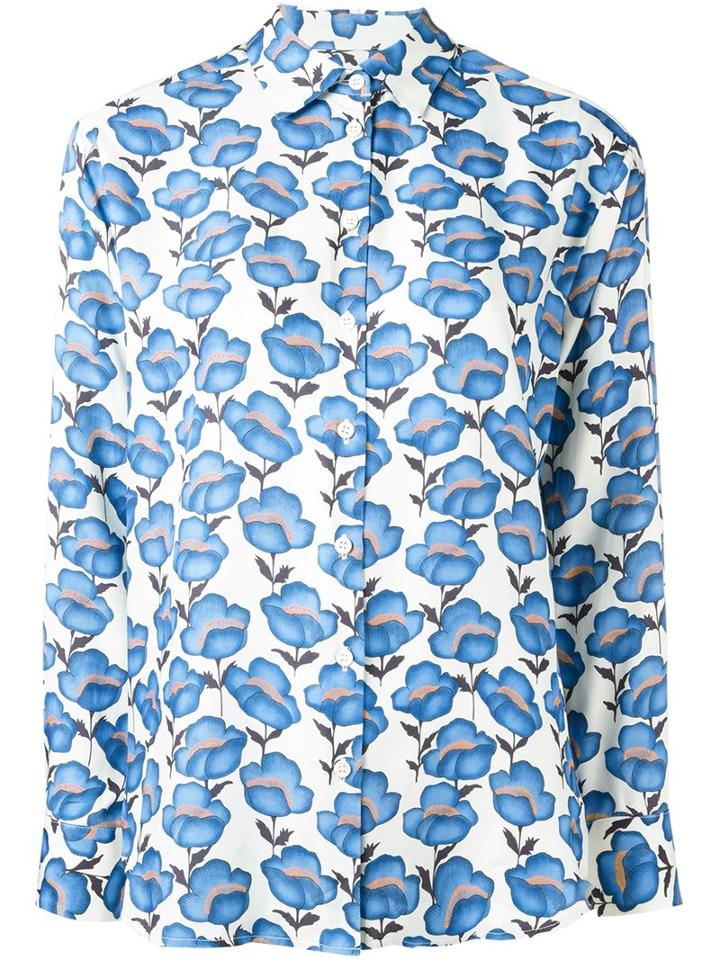 Paul & Joe Floral Print Shirt, Women's, Size: 1, White, Viscose