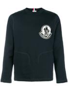 Moncler Embroidered Logo Patch Sweatshirt - Blue