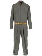 À La Garçonne Handpainted Belted Jumpsuit - Grey