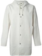 Stutterheim Stockholm Raincoat, Men's, Size: M, White, Cotton/polyester/pvc