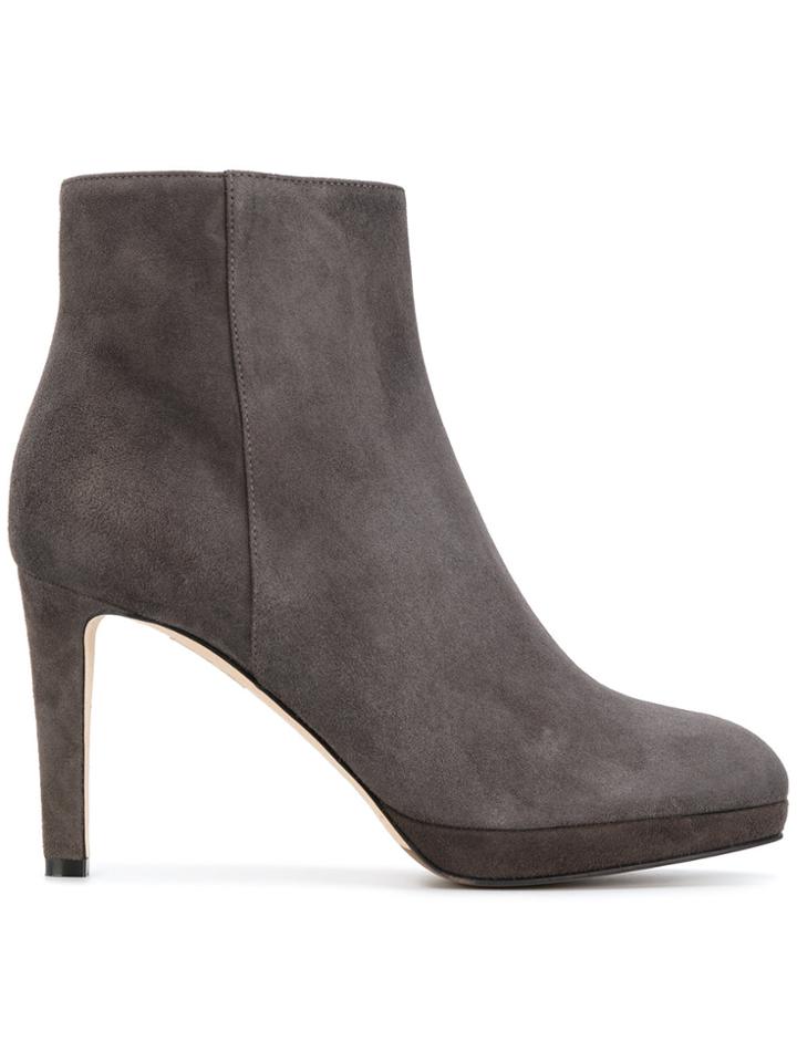 Sergio Rossi Zipped Ankle Boots - Black
