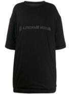 Mm6 Maison Margiela Printed Logo Oversized T-shirt - Black