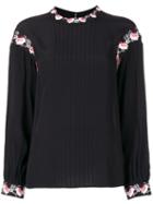 Steffen Schraut - Floral Embroidery Blouse - Women - Viscose - 36, Black, Viscose