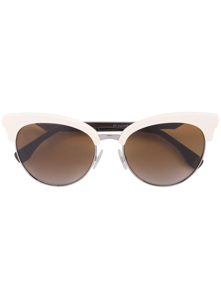 Fendi Eyewear Cat-eye Sunglasses - Nude & Neutrals