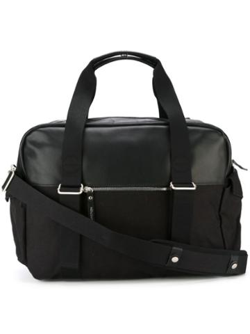 Qwstion Multi-strap Holdall Bag, Black, Leather/canvas/cotton