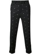 Education From Youngmachines - Stars Print Pants - Men - Polyester/polyurethane/rayon - 2, Black, Polyester/polyurethane/rayon