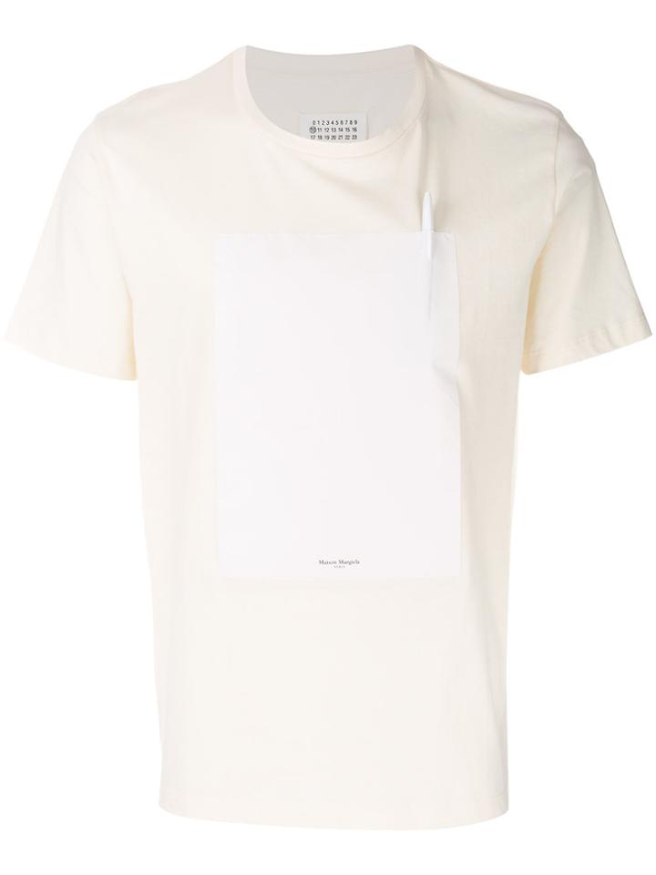 Maison Margiela Square Patch T-shirt - Nude & Neutrals