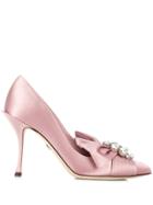 Dolce & Gabbana Crystal-embellished Pumps - Pink