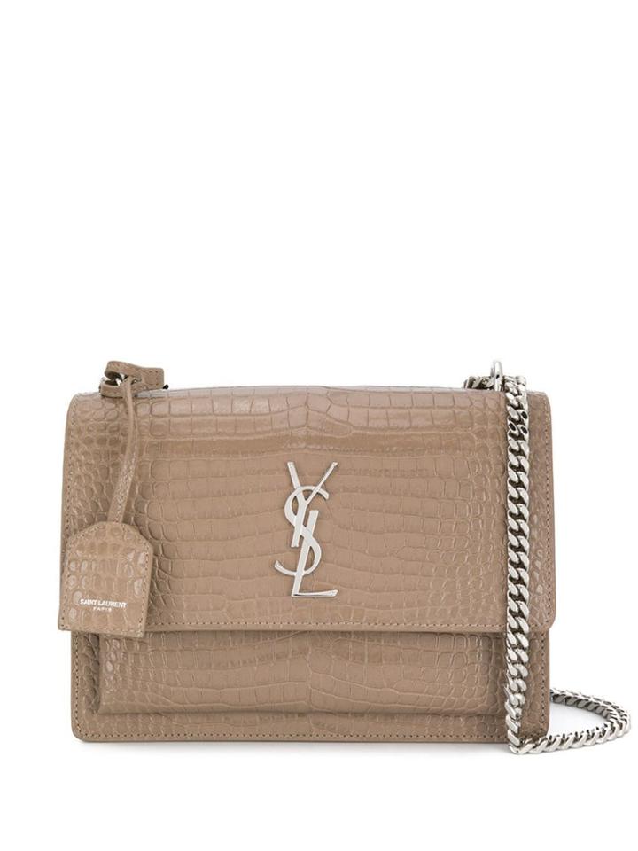 Saint Laurent Sunset Chain Shoulder Bag - Neutrals