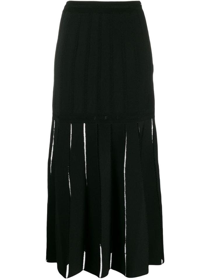 Alexander Mcqueen Cut-out Detail Skirt - Black