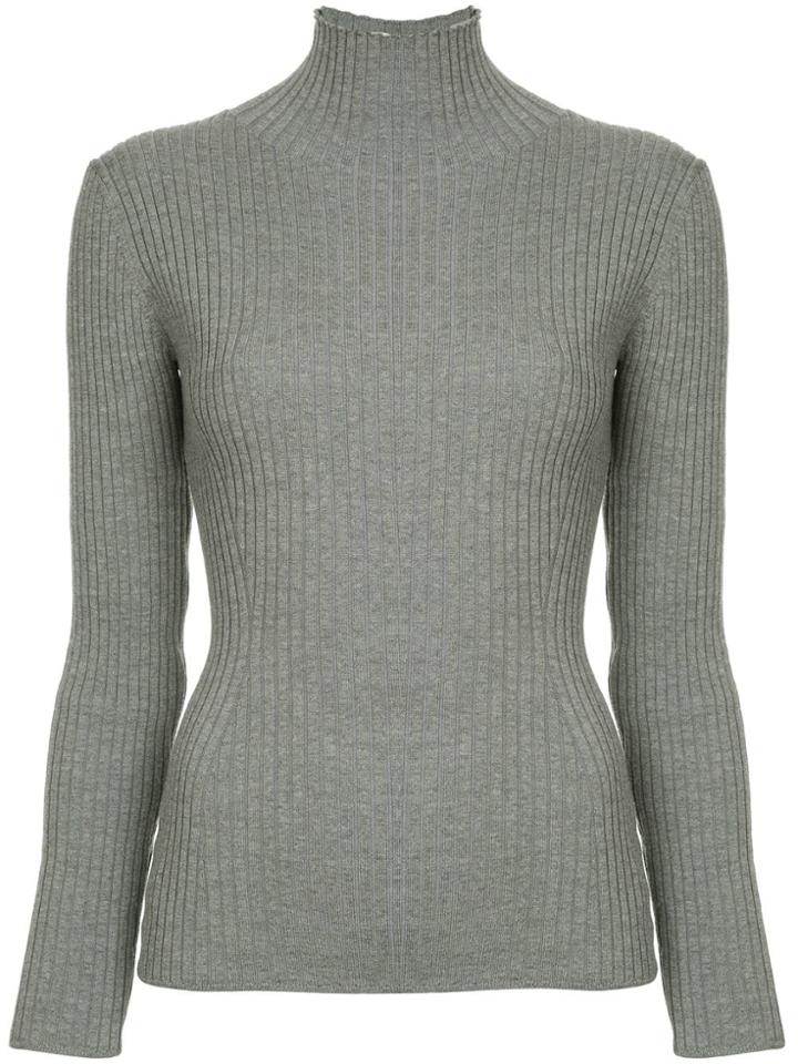 Des Prés Ribbed Turtleneck Jumper - Grey