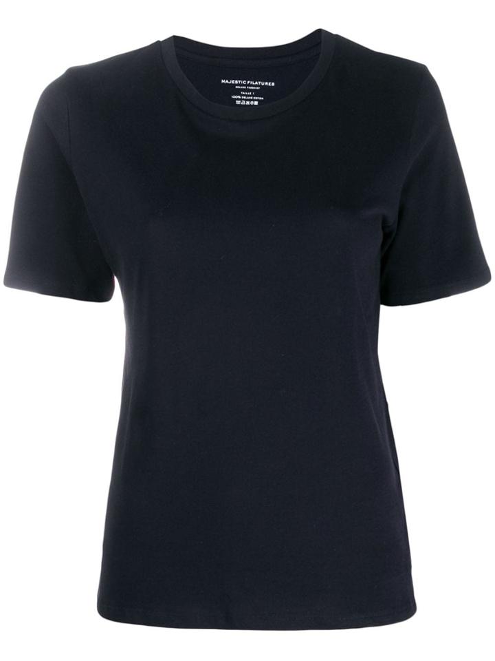 Majestic Filatures Plain Knitted T-shirt - Blue