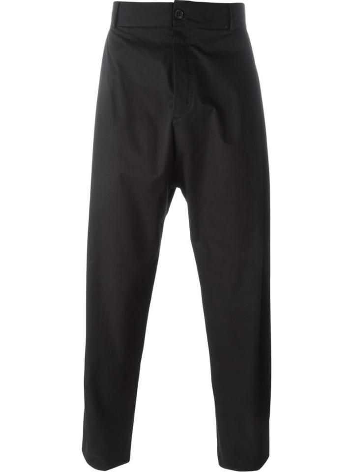 Damir Doma Drop-crotch Slim Trousers, Men's, Size: Xl, Black, Cotton