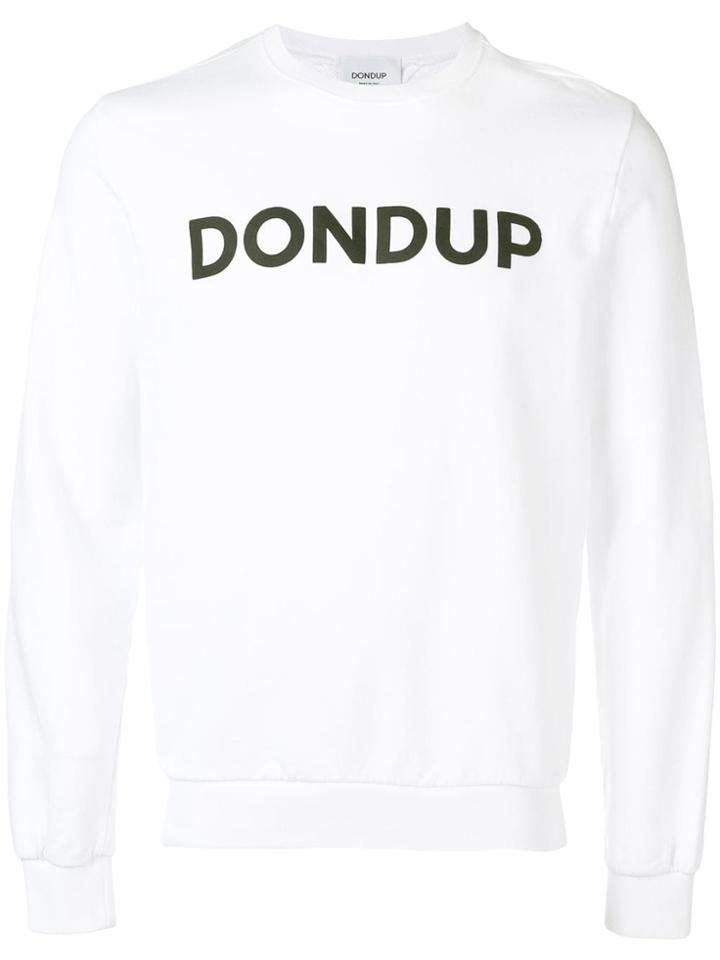 Dondup Logo Printed Sweatshirt - White